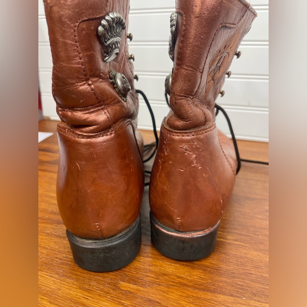 Ariat Vintage Lace Up Advanced Torque Stabilized Bejeweled Boots 8.5 Women’s - Picture 9 of 14